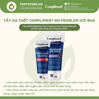 Tẩy da chết Compliment No Problem với BHA giúp da láng mịn, giảm mụn, mờ thâm 80ml/150ml