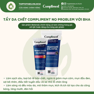 Tẩy da chết Compliment No Problem với BHA giúp da láng mịn, giảm mụn, mờ thâm 80ml/150ml