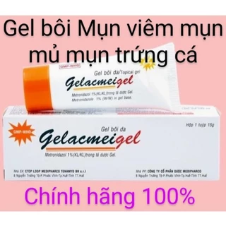 Giảm Mụn Trứng Cá Gelacmeigel Tuýp 15gr  - Gel bôi da Gelacmeigel 15g