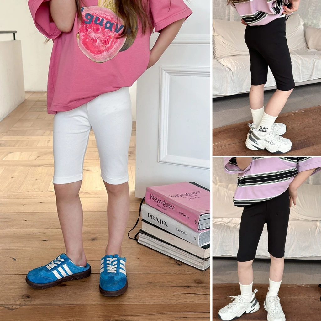 Quần legging lửng cho bé gái DMINT chất cotton mềm mại, ôm sát - Quần legging đùi cho bé hãng Ambb Kids