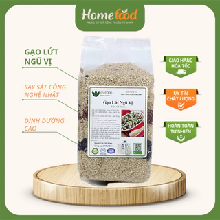 Gạo lứt ngũ sắc, gạo lứt ngũ vị Homefood túi 1.5kg/gạo lứt giữ dáng,giảm cân