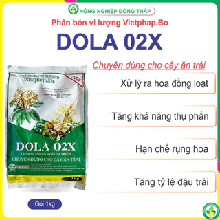 Phân Bón Vi Lượng Vietphap.Bo DOLA 02X – Hỗ Trợ Ra Hoa Đồng Loạt, Tăng Khả Năng Thụ Phấn (Gói 1Kg)