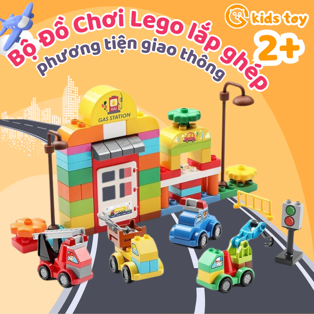 Bộ Đồ Chơi Lego lắp ghép chủ để phương tiện giao thông 105 chi tiết