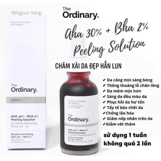 Peel da The Ordinary peeling solution AHA 30%+BHA 2% Đây