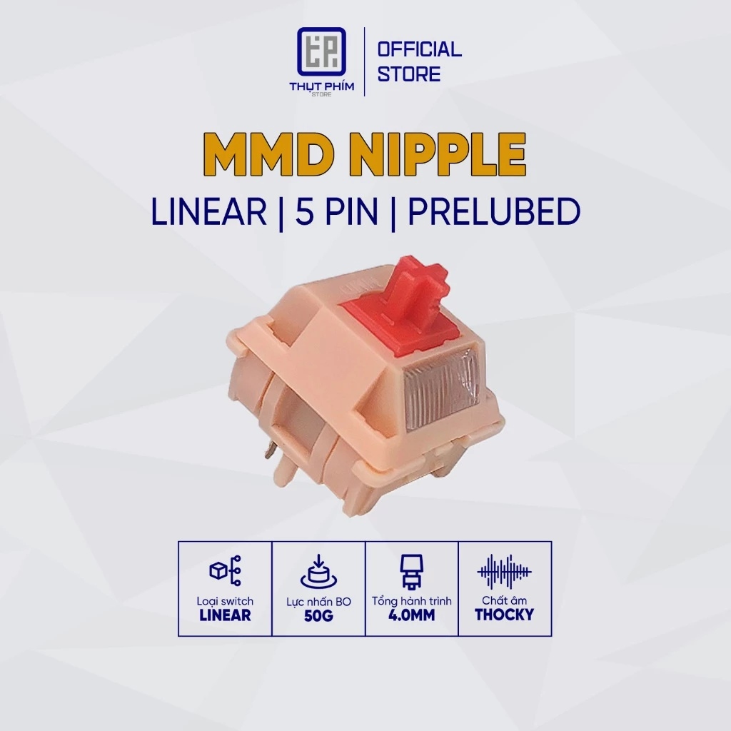Switch MMD Nipple Công tắc bàn phím cơ full hành trình 50g