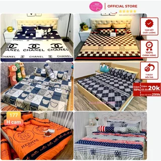 Sét 4 món Ga Gối Mẫu Chọn Lọc Hót Nhất 2024 Cotton Poly (gồm 1 ga bo chun, 2 gối nằm, 1 gối ôm)