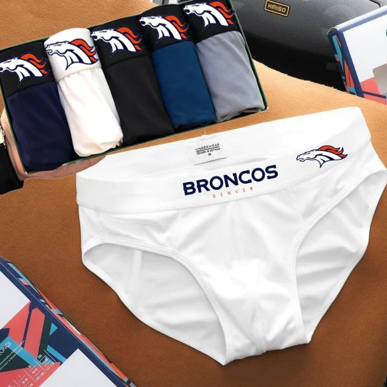 Hộp 4 Quần Sịp tam giác nam Broncos, Quần lót chéo chất thun lạnh kháng khuẩn co giãn 4 chiều