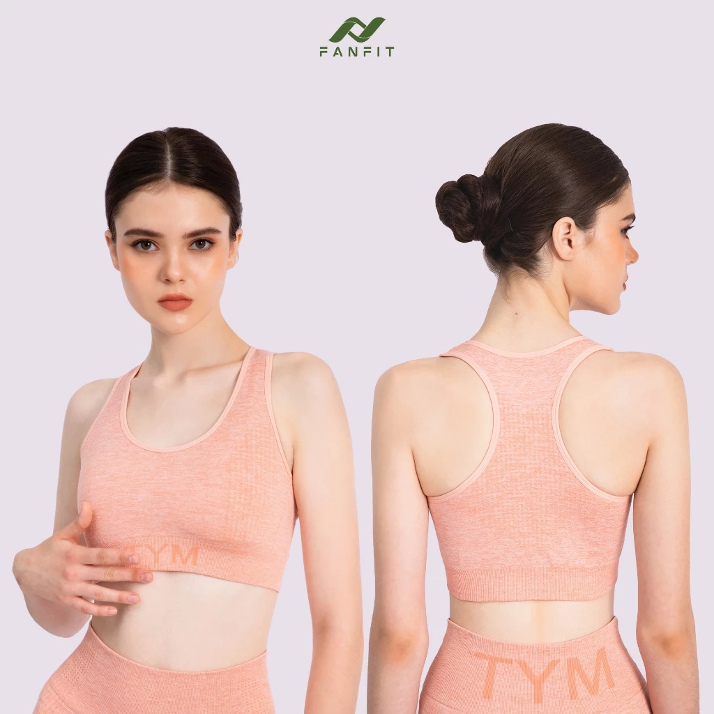 Áo Bra thể thao tập Gym Yoga Pilates TYM Seamless S-SBRT001 - Chất liệu cao cấp - Họa Tiết dệt nổi