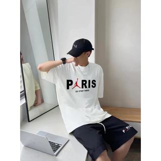 Bộ Thể Thao In Chữ PARIS Chất Cotton Siêu Thoáng Mát, Bộ Quần Áo Nam Thoải Mái Phong Cách Trẻ Trung Hot Nhất 2024