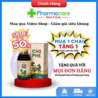 Siro ho Ích Phế không đường 125ml - Giúp thanh phế, bổ phổi, giảm đờm, ho, đau họng do vi.ê.m họng