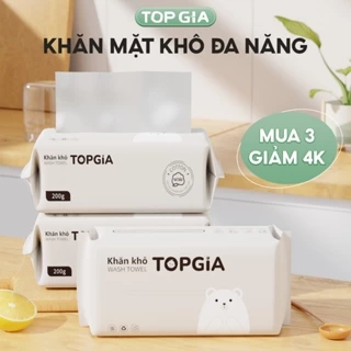 Khăn mặt khô rút Top Gia dùng 1 lần mềm mịn an toàn cho da