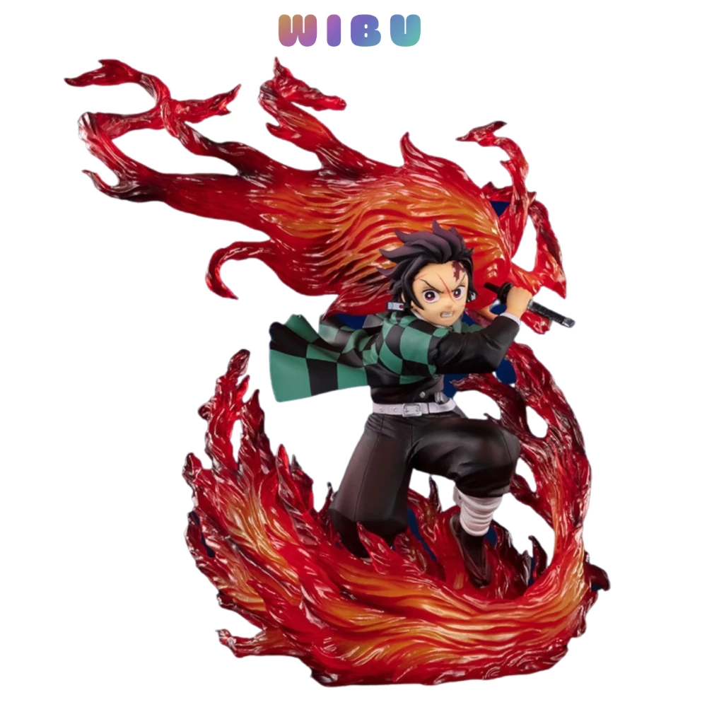 Mô hình Kimetsu No Yaiba figure Demon Slayer Kamado Tanjirou cao 22 cm trạng thái chiến đấu - figure thanh gươm diệt quỷ