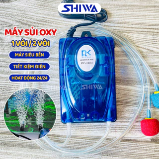 Máy Sủi Oxy Bể Cá 2 Vòi-348A / 1 Vòi-248A - Sục Khí Oxy Mini Cho Hồ Cá Kết Nối USB Siêu Nhẹ SHIWA