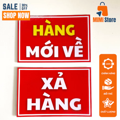 Bảng Hàng Mới Về, Bảng Xả Hàng Chất Liệu Fomex Siêu Bền, Kích Thước 20x30cm