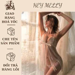 VÁY NGỦ 2 DÂY, ĐẦM REN XUYÊN THẤU SEXY GỢI CẢM TẶNG KÈM CHÍP LỌT KHE