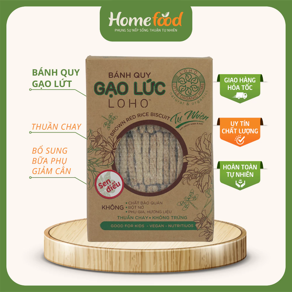 Bánh quy gạo lứt LOHO/Bánh gạo lứt ăn kiêng giảm cân