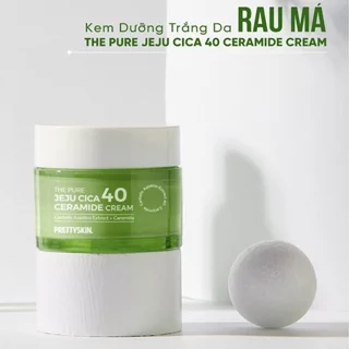 Kem dưỡng trắng da Rau má Prettyskin The Pure Jeju Cica 40 Ceramide Cream (52ml)