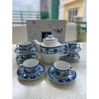 Bộ ấm trà 0.7L Thôn Dã full box - Gốm sứ Minh Long