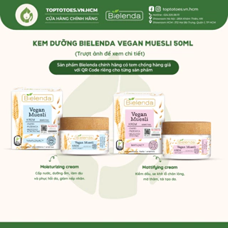 Kem dưỡng Bielenda Vegan Muesli dưỡng ẩm, làm dịu, phục hồi da 50ml