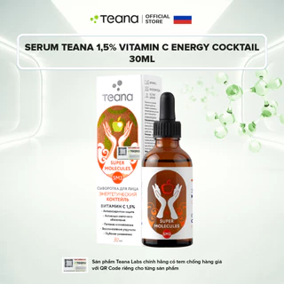 Serum Teana 1,5% Vitamin C SM3 Super Molecules Energy Cocktail dưỡng trắng, mờ thâm nám và trẻ hóa da - 30ml