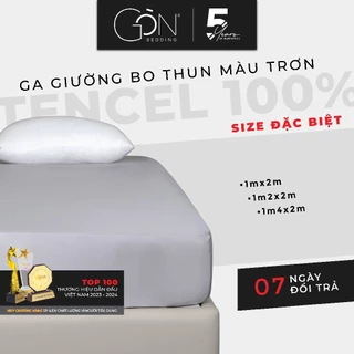 Ga Giường Bo Thun Gòn Bedding Lụa Tencel Cao Cấp Nhiều Kích thước 1m 1m2 1m4 (Hàng Đặt Trước 1-2 ngày)