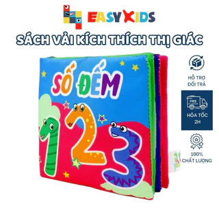 Sách Vải Sơ Sinh Kích Thích Thị Giác 12x12cm Chủ Đề Số Đếm