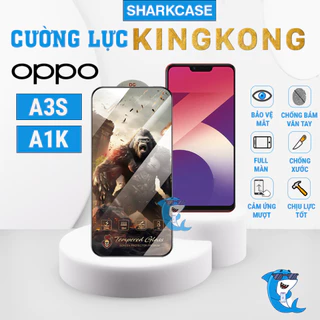 Kính cường lực OPPO A3S / A1K KingKong full màn chịu lực cảm ứng mượt chống bám vân tay bảo vệ màn hình