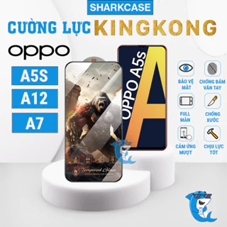 Kính cường lực OPPO A5S / A12 / A7 KingKong full màn chịu lực cảm ứng mượt chống bám vân tay bảo vệ màn hình