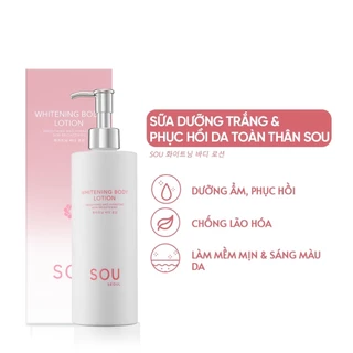 [GIFT] Sữa Dưỡng Thể Trắng Da Toàn Thân SOU Da Sáng, Mềm Mịn, Bật Tone 300 ml [HSD 14/01/2025]