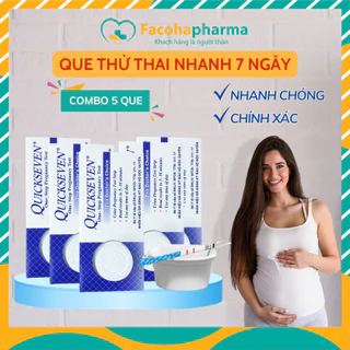 Combo 5 hộp que thử thai nhanh quick seven cho kết quả chính xác nhanh chóng tiện lợi hộp 1 que x5TPN9.8