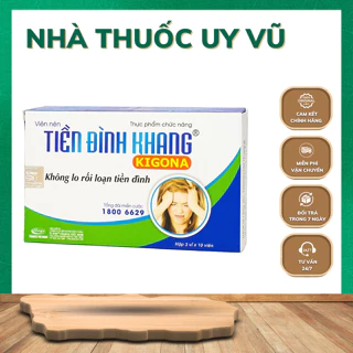 Tiền Đình Khang hỗ trợ giảm rối loạn tiền đình, chóng mặt, đau đầu, hoạt huyết - Hộp 30 viên từ cao bạch quả