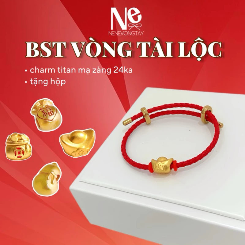 [Tặng Hộp] Vòng Tay TÀI LỘCC Dây thép sợi nhỏ xịn xò - chống thấm nước dành cho nam nữ - new in nene 2024 ảnh thật