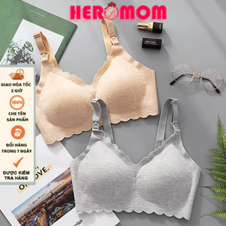 Áo lót bầu MODAL cho con bú không gọng Nâng Ngực chống chảy xệ sau sinh bigsize Heromom Store