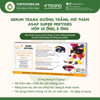 Serum Teana Super Peptides ASAP dưỡng trắng, mờ thâm, cải thiện kết cấu da