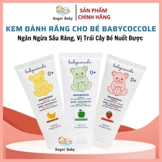 Kem đánh răng cho bé Babycoccole chính hãng, giúp làm sạch răng miệng, ngăn ngừa sâu răng, vị trái cây bé nuốt được