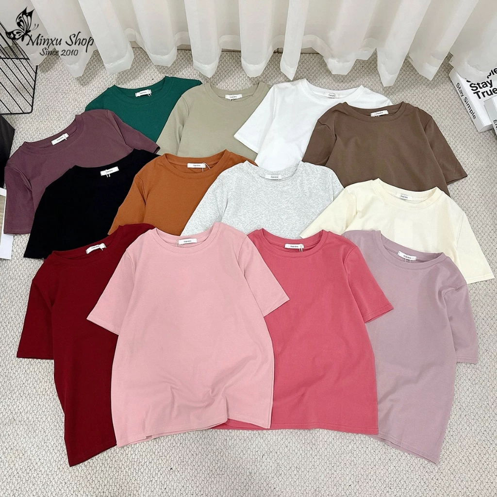 Áo Phông Trơn Chất Cotton Lì Mịn, Mềm Mát QC Minxu Shop PG86