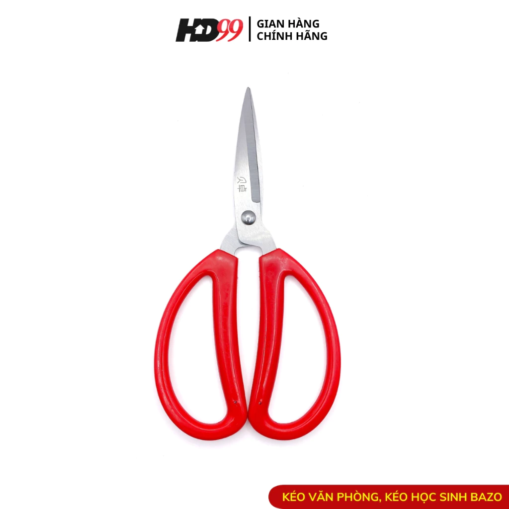 Kéo Học Sinh, Kéo Văn Phòng BAZO K14, Chất liệu inox, công nghệ mài hiện đại, cực sắc bén