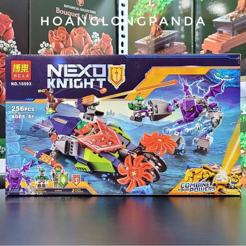 [Nexo Knight] Lắp ráp Lari 10593 Cỗ máy Phá đá của Aaron | 70358 Aaron's Stone Destroyer | 256 chi tiết