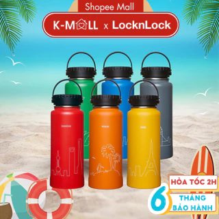 Bình giữ nhiệt LocknLock 897ml Riga Tumbler LHC4160 6 Màu có khay lưới lọc trà và quai xách - K-MALL