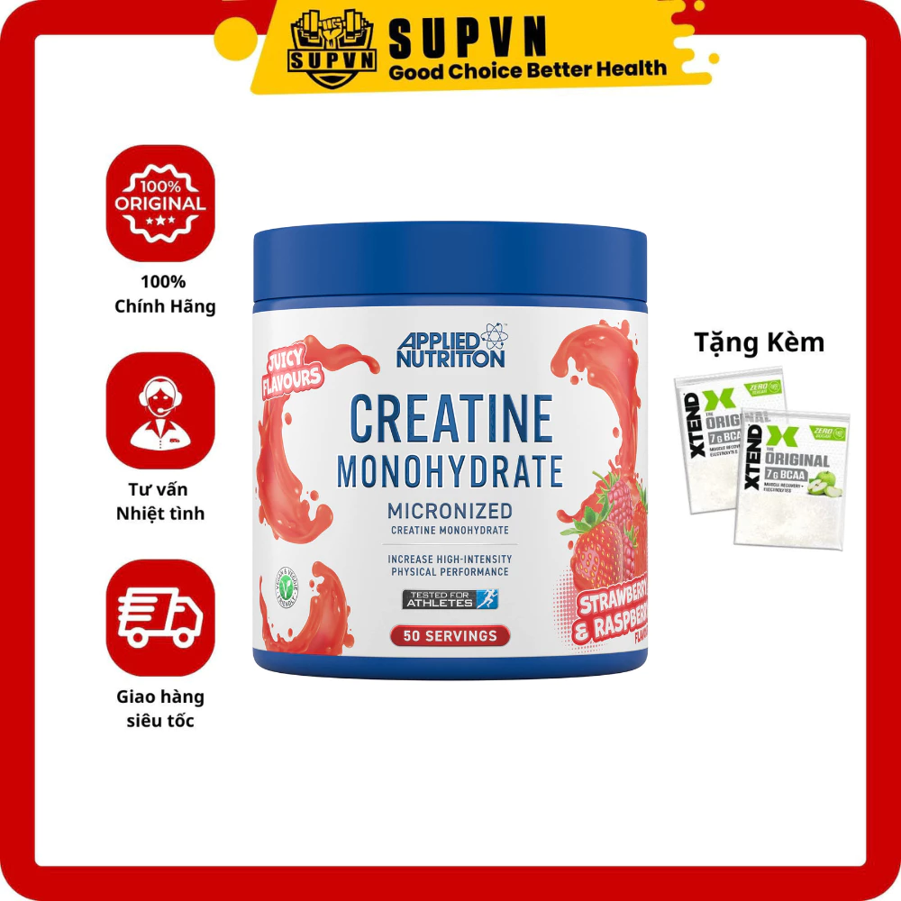 Creatine Applied Nutrition  (50 Lần Dùng 250G) -Bột Uống  Giúp Tăng Hiệu Suất Và Sức Bền Cơ Khi Tập Luyện