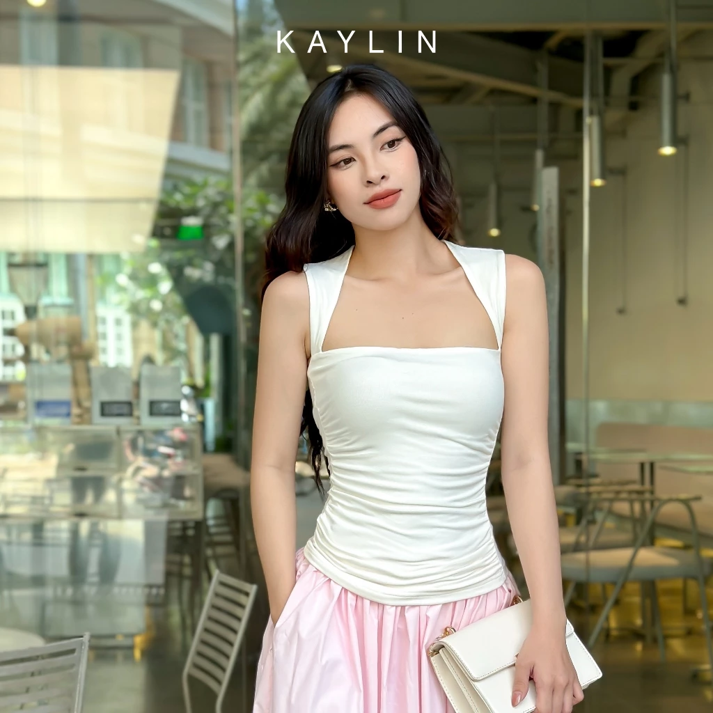 Áo thun KAYLIN ống KAYLIN hai dây cách điệu hỡ lưng phong cách mát mẻ sexy gợi cảm N2123