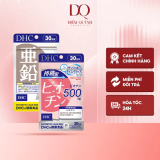 Combo Viên Uống DHC hỗ trợ mọc tóc giúp tóc chắc khỏe (DHC vitamin Kẽm 30 viên + DHC Biotin 30 viên) - Combo 1 tháng