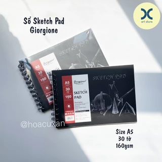 [Họa cụ Xan] Sổ vẽ phác thảo Sketch Pad Giorgione 30 tờ 160gsm size A5