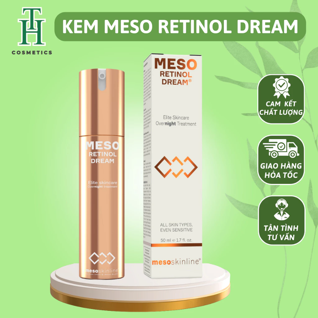 Kem Meso Retinol Dream Kem Sử Dụng Ban Đêm Giúp Phục Hồi Mật Độ Và Kết Cấu Của Da Và Định Hình Lại Khuôn Mặt