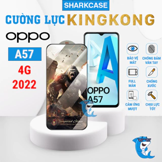 Kính cường lực Oppo A57 4G 2022 KingKong full màn chống bám vân tay bảo vệ màn hình điện thoại