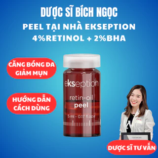 Peel Da Ekseption, Peel Ekseption 4% Retinol và 2% BHA, Ekseption Peel Tinh chất Peel da Sạch mụn, căng bóng