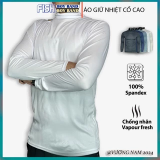 Áo giữ nhiệt nam cổ cao 3 phân chống nắng chất thun lạnh form ôm co giãn tốt F124W