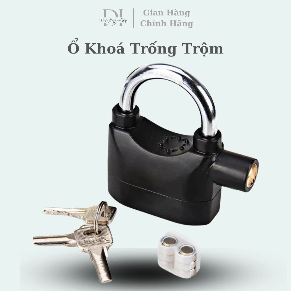 Ổ Khoá Chống Trộm Có Còi Báo Động Cao Cấp - Khoá chống trộm có còi báo động tiện lợi, chắc chắn, chống cắt - didooglt