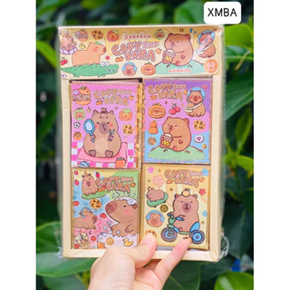 Sticker capybara, gấu dâu dạng sổ mã XMBA