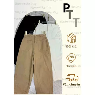 (Bigsize) Quần Baggy kaki túi trước cỡ đại/cỡ lớn (60kg-95kg)